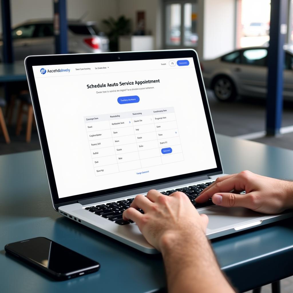 Convenient Online Scheduling at a 1 Customer Service Auto Retailer