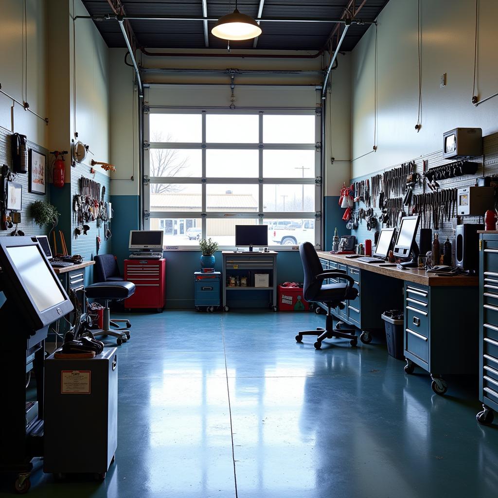 Clean and organized auto service shop interior in Copperas Cove