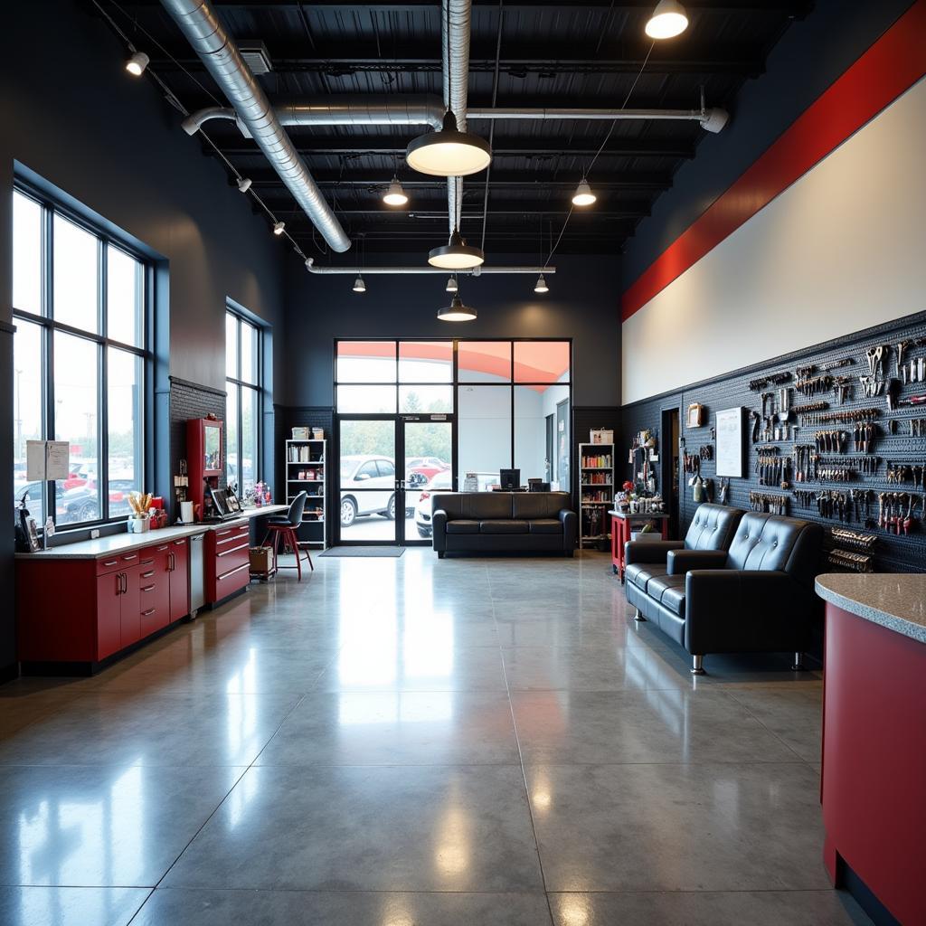 Modern and clean auto service center interior in Corvallis