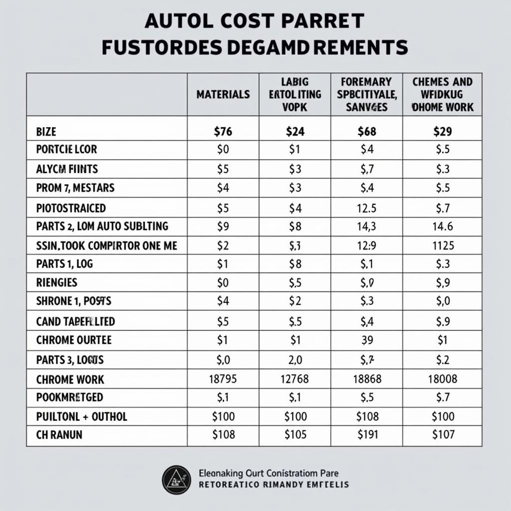 Cost Factors in Auto Restoration