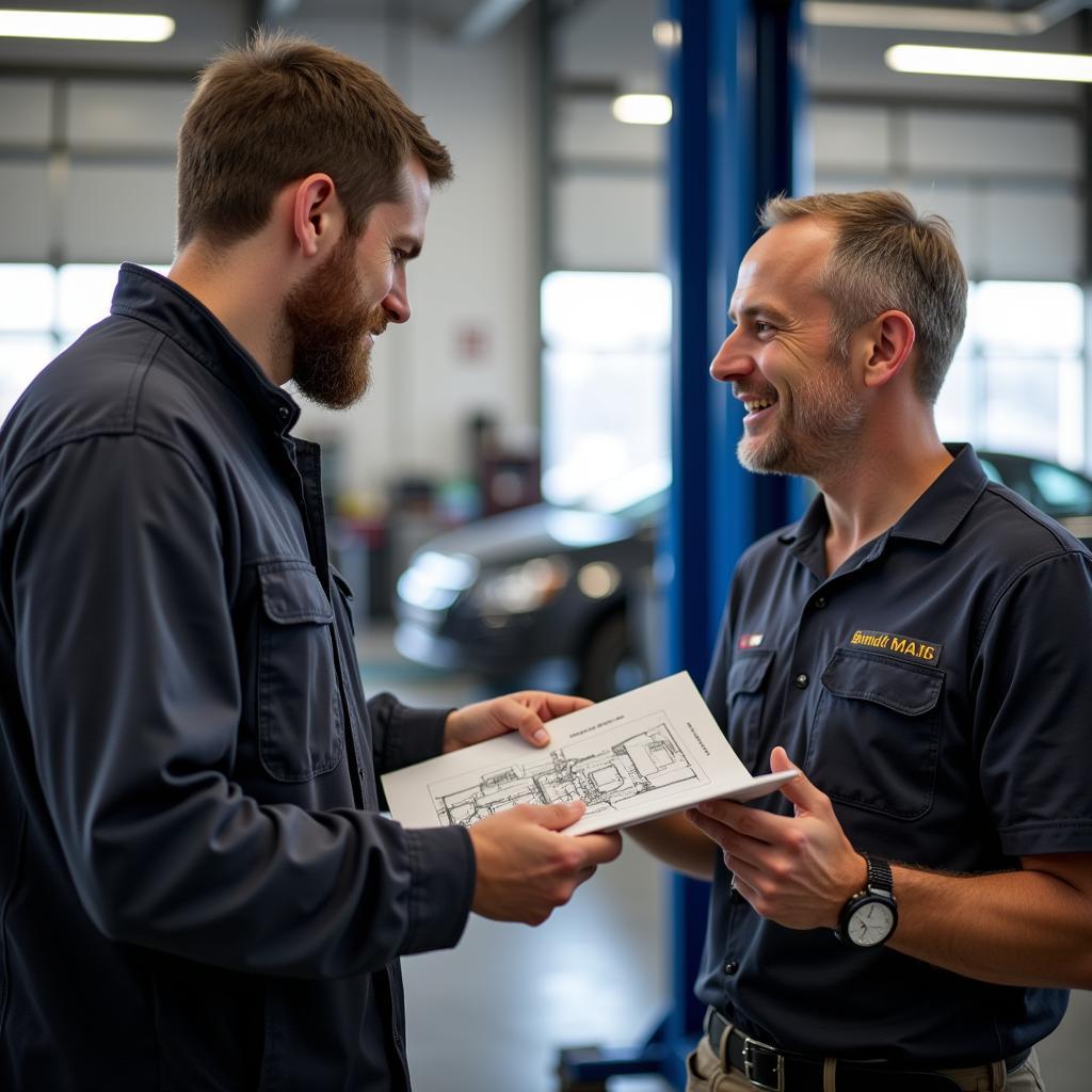 Customer Asking Questions to Mechanic