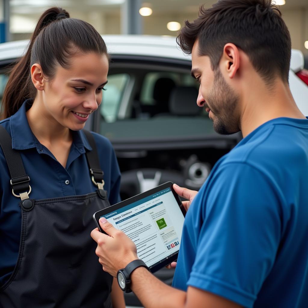 Customer Verifying Mobile Mechanic's Certifications and Licenses