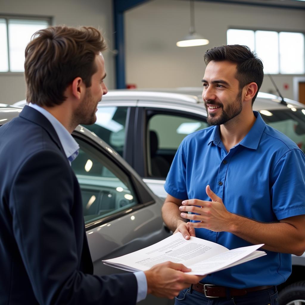 Customer Consulting with Auto Service Advisor in Norman OK