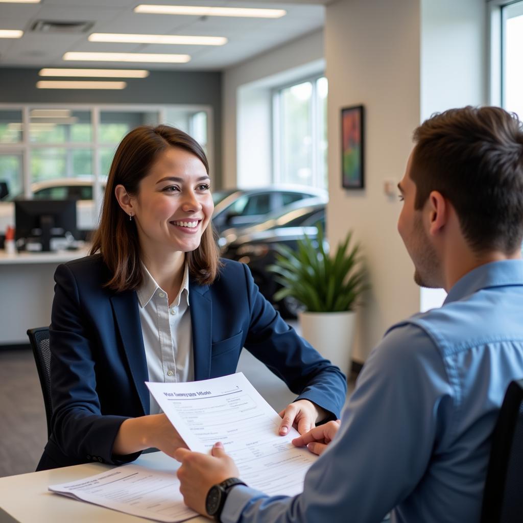 Customer Discussing Financing Options at Paul's