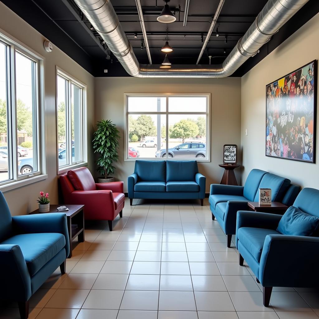 Comfortable Customer Lounge at Auto Repair Shop