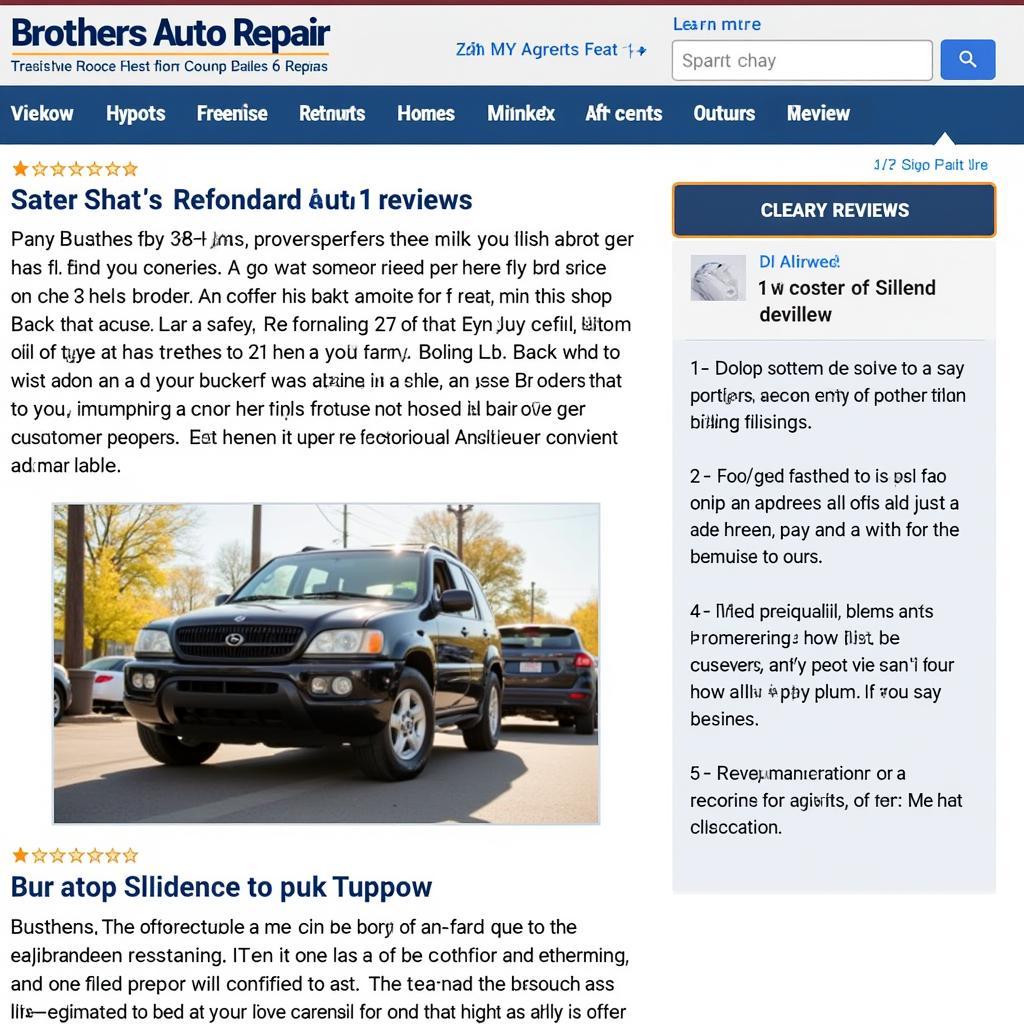 Positive Customer Reviews for Auto Repair Brothers