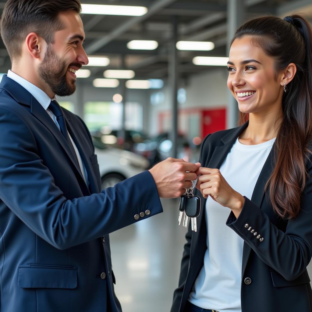 Customer Satisfied with Auto Service