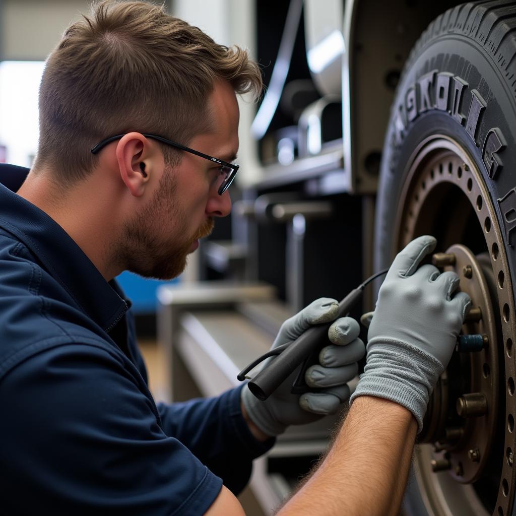 CWI Inspector Examining a Weld