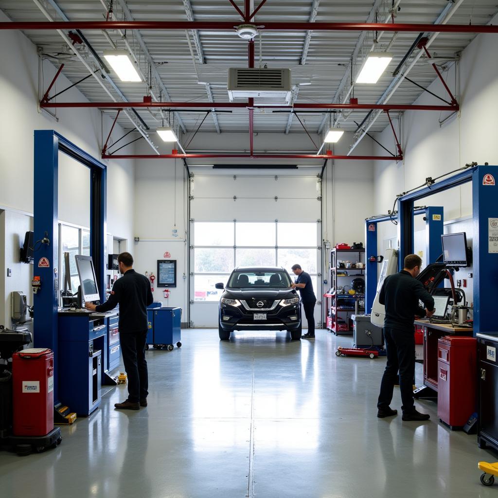 Daboul Auto Service Bay with Technicians