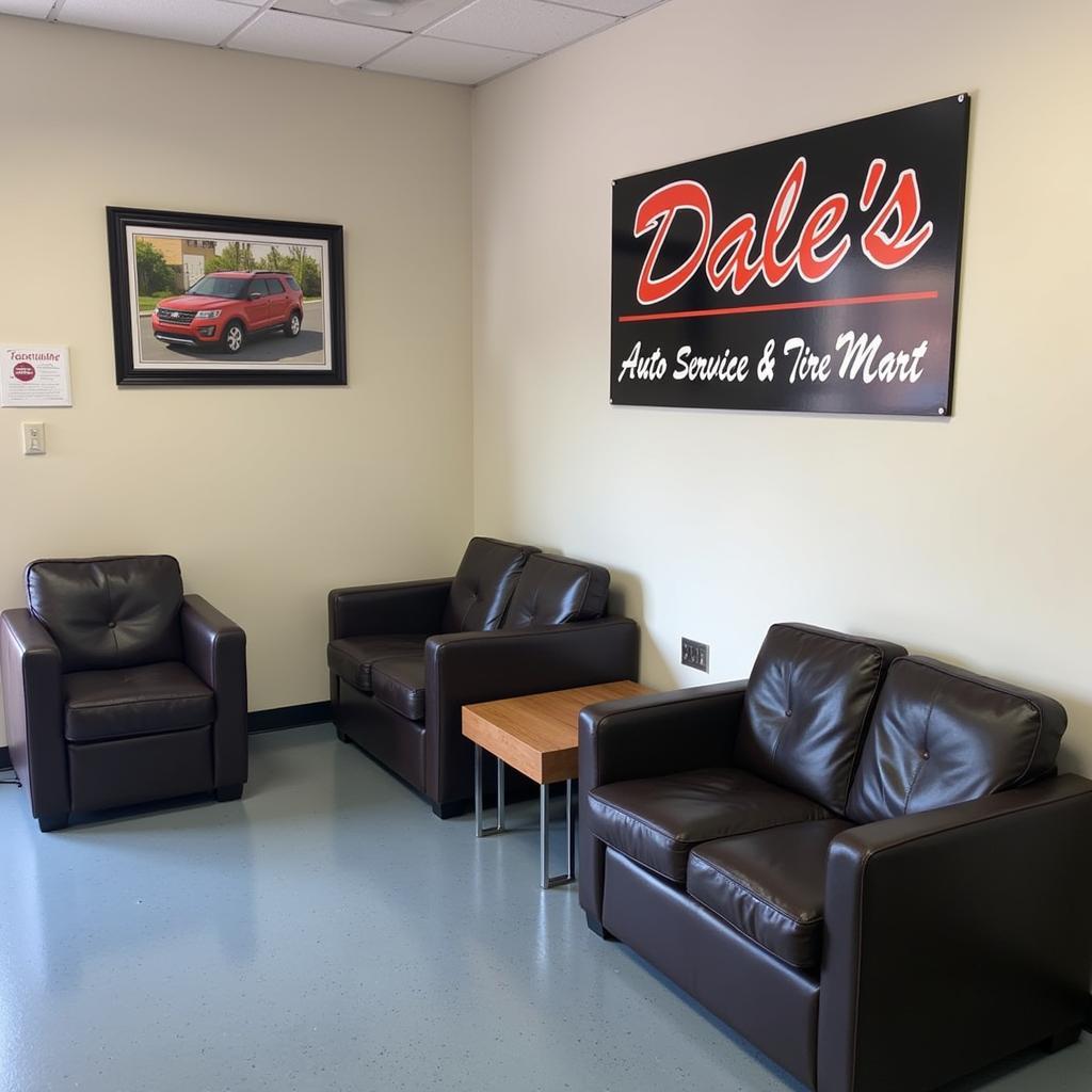 Comfortable Customer Waiting Area at Dale's Auto Service & Tire Mart