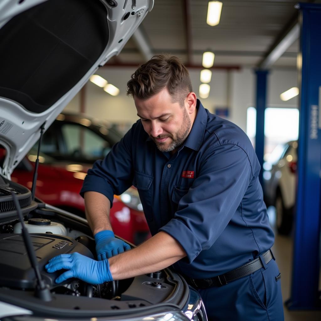 Dallas Auto Mechanic Working