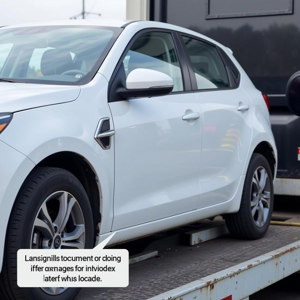 Damaged Car After Transport - Evidence for Claim