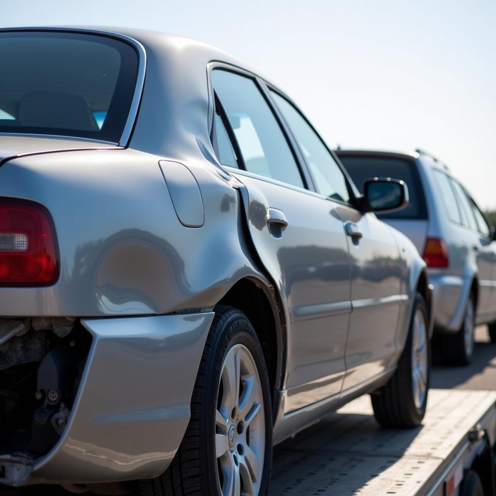 Damaged Car During Auto Transport