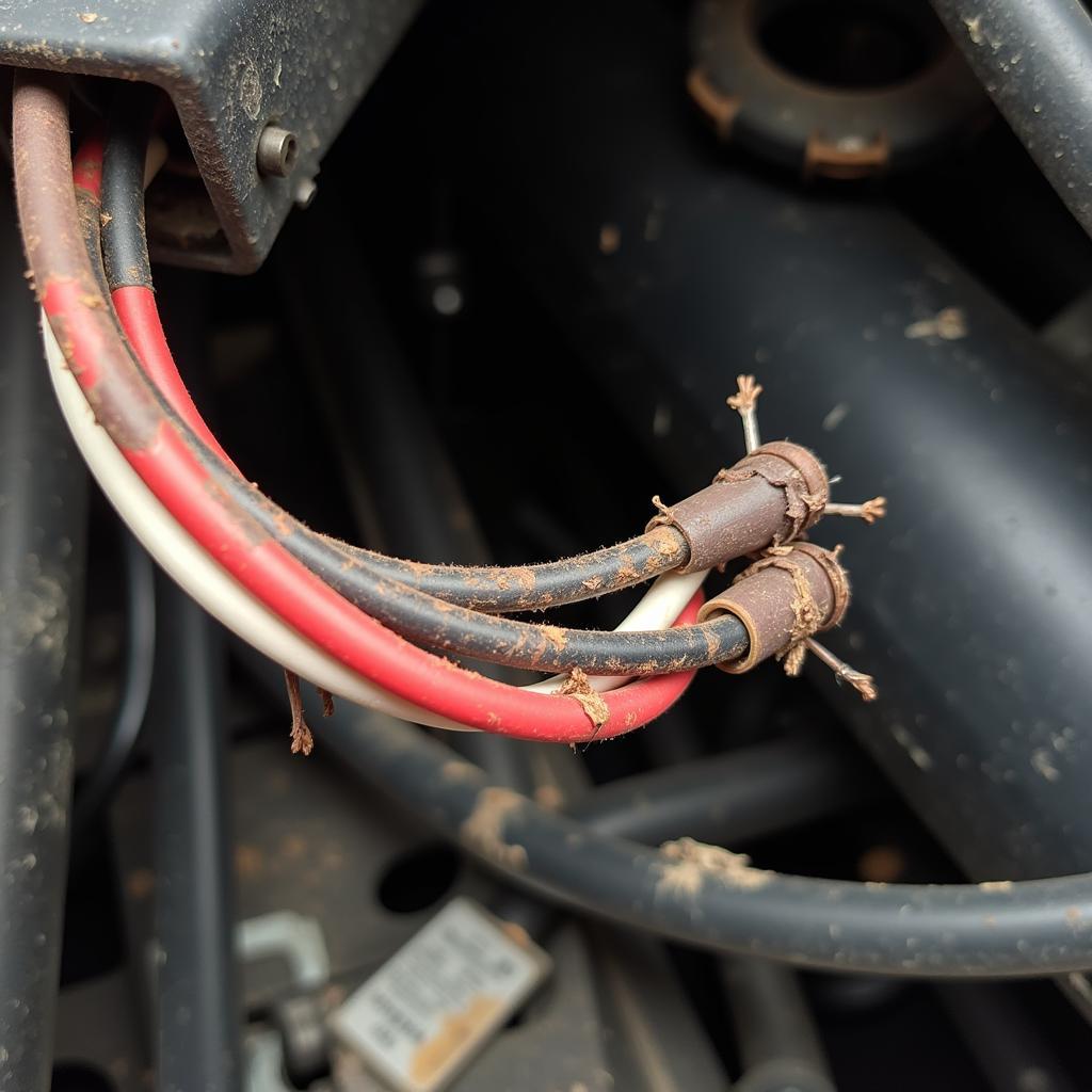 Damaged car wiring caused by rodents