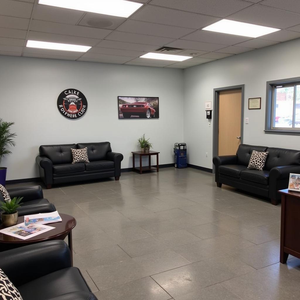 Comfortable Customer Waiting Area in Davenport Auto Repair Shop