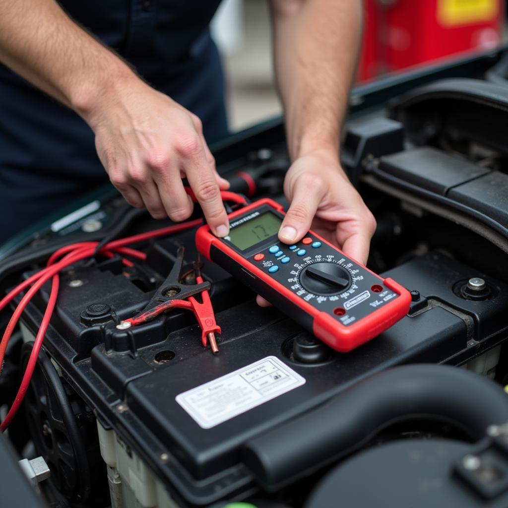 Checking a Dead Car Battery in Lake Wylie