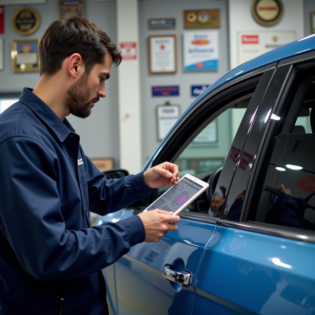 Del Mar Mechanic Checking Credentials