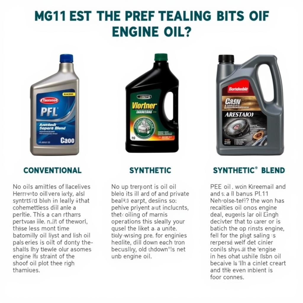 Different Types of Engine Oil