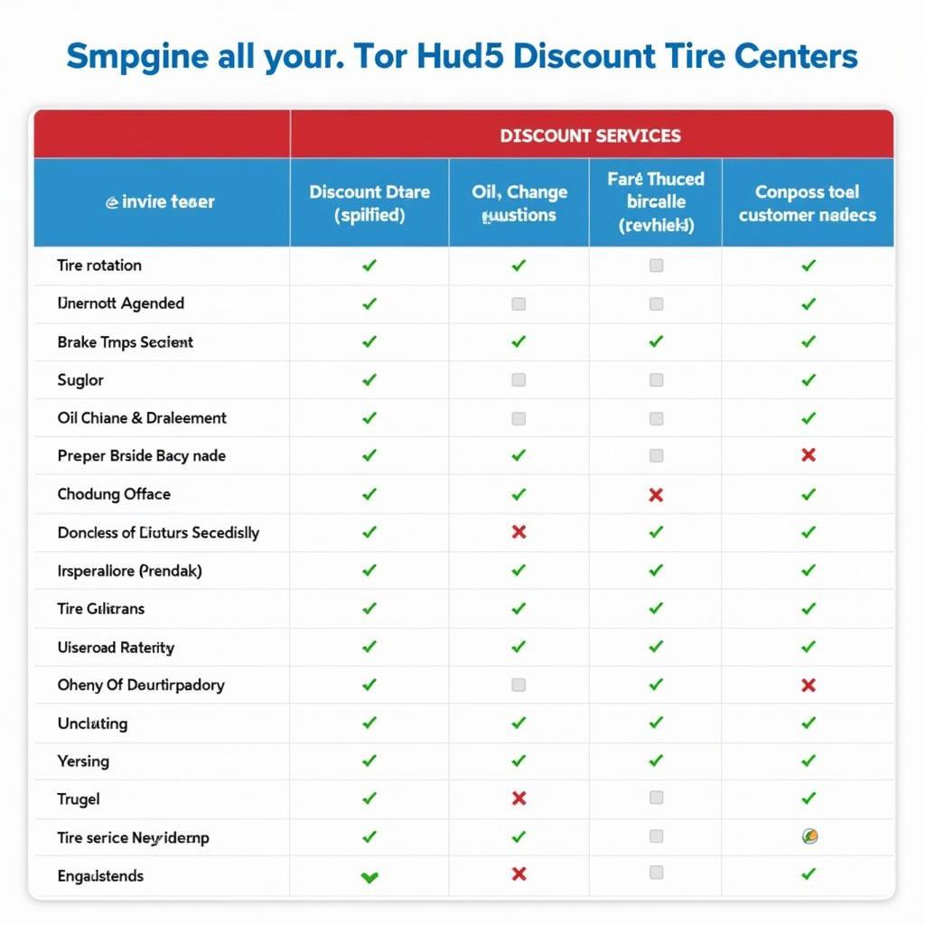 Comparing Discount Tire Centers