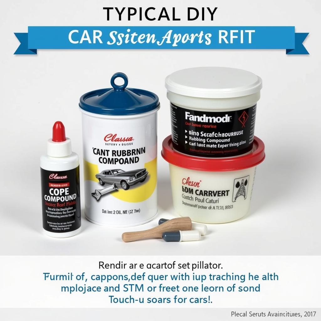 DIY Car Scratch Repair Kit: Rubbing Compound, Polish, Touch-Up Paint