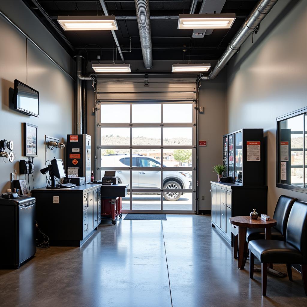 Modern and clean auto service shop interior in Durango