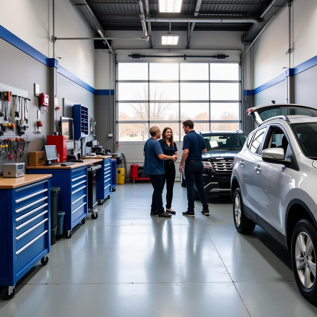 Modern and Clean Auto Service Center Interior in Durham