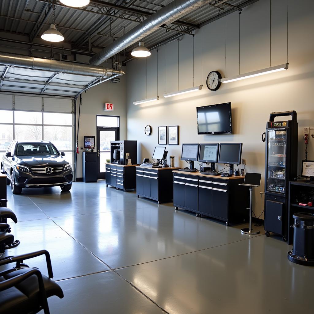 Interior of a Modern Auto Service Center