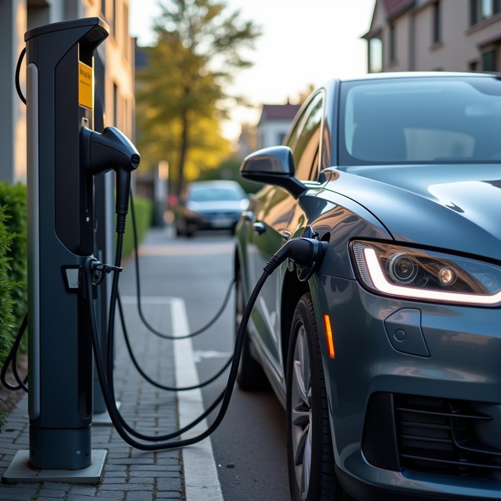 Electric Vehicle Charging at a Station