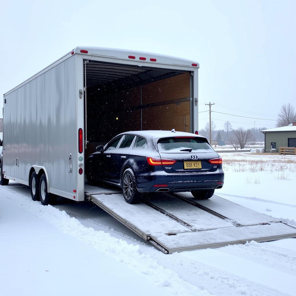 Enclosed Auto Transport in Wyoming During Winter