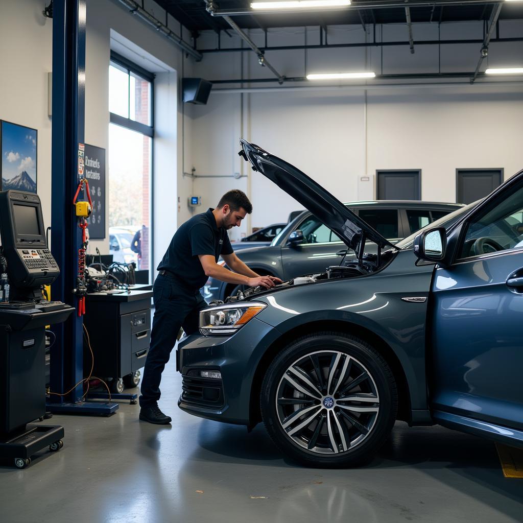 European Car Service Center in Action