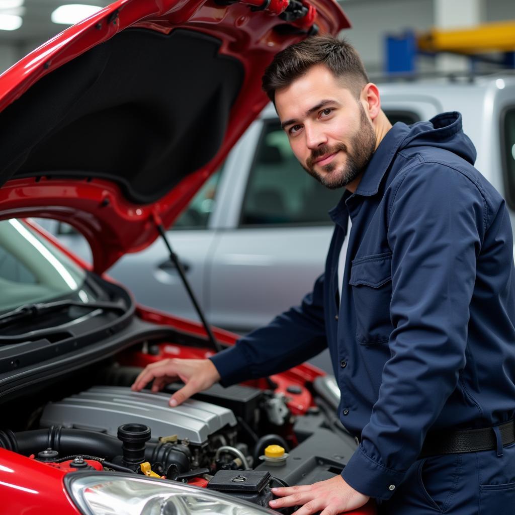 Exeter RI Auto Mechanic Working