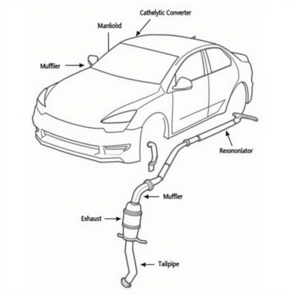 Car Exhaust System Components Diagram