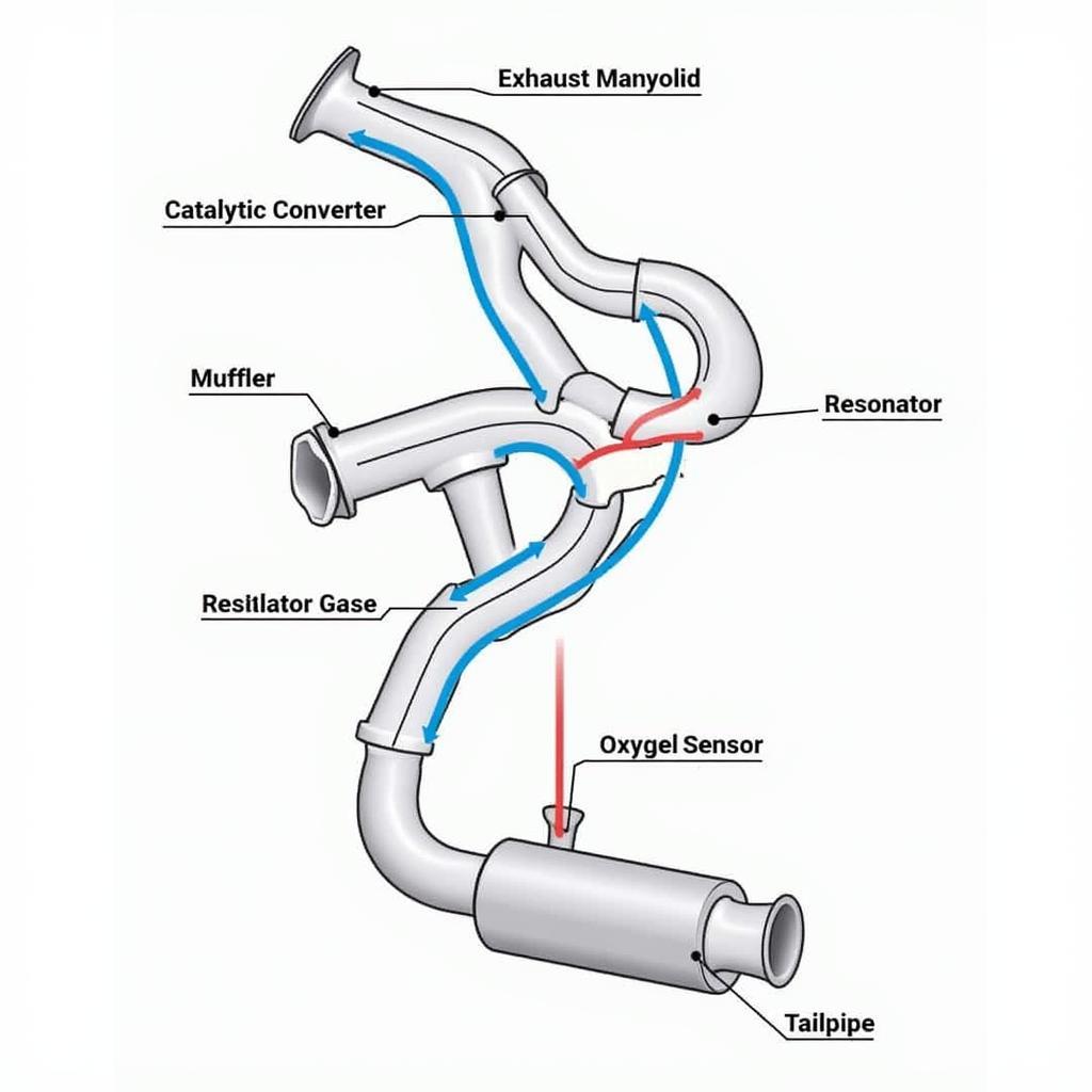 Diagram of a Car Exhaust System