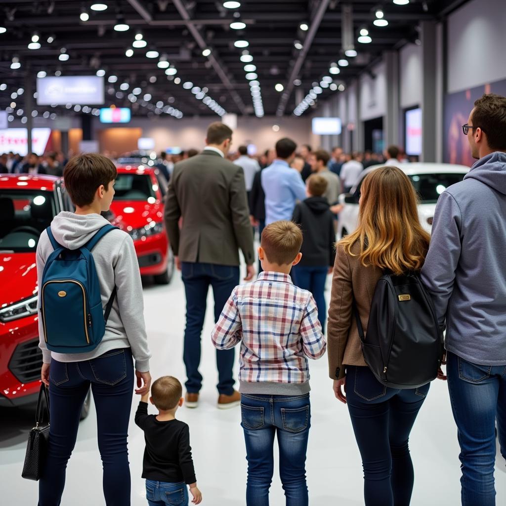 Exploring Latest Car Models at an Auto Show