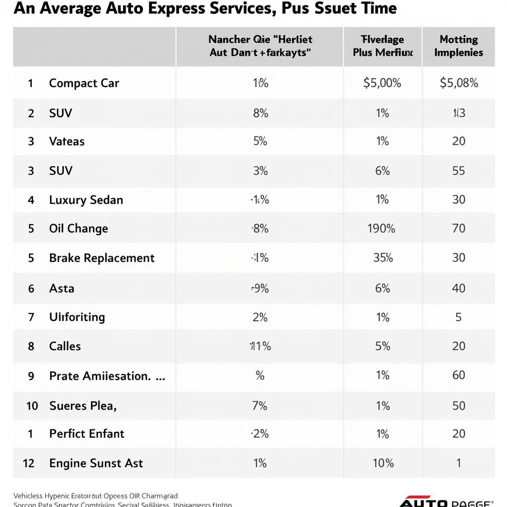 Factors Affecting Auto Service Costs