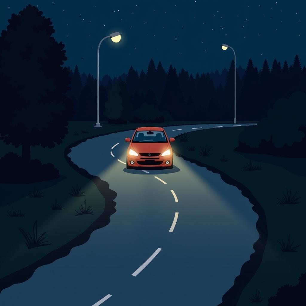 Faulty Headlights Danger at Night