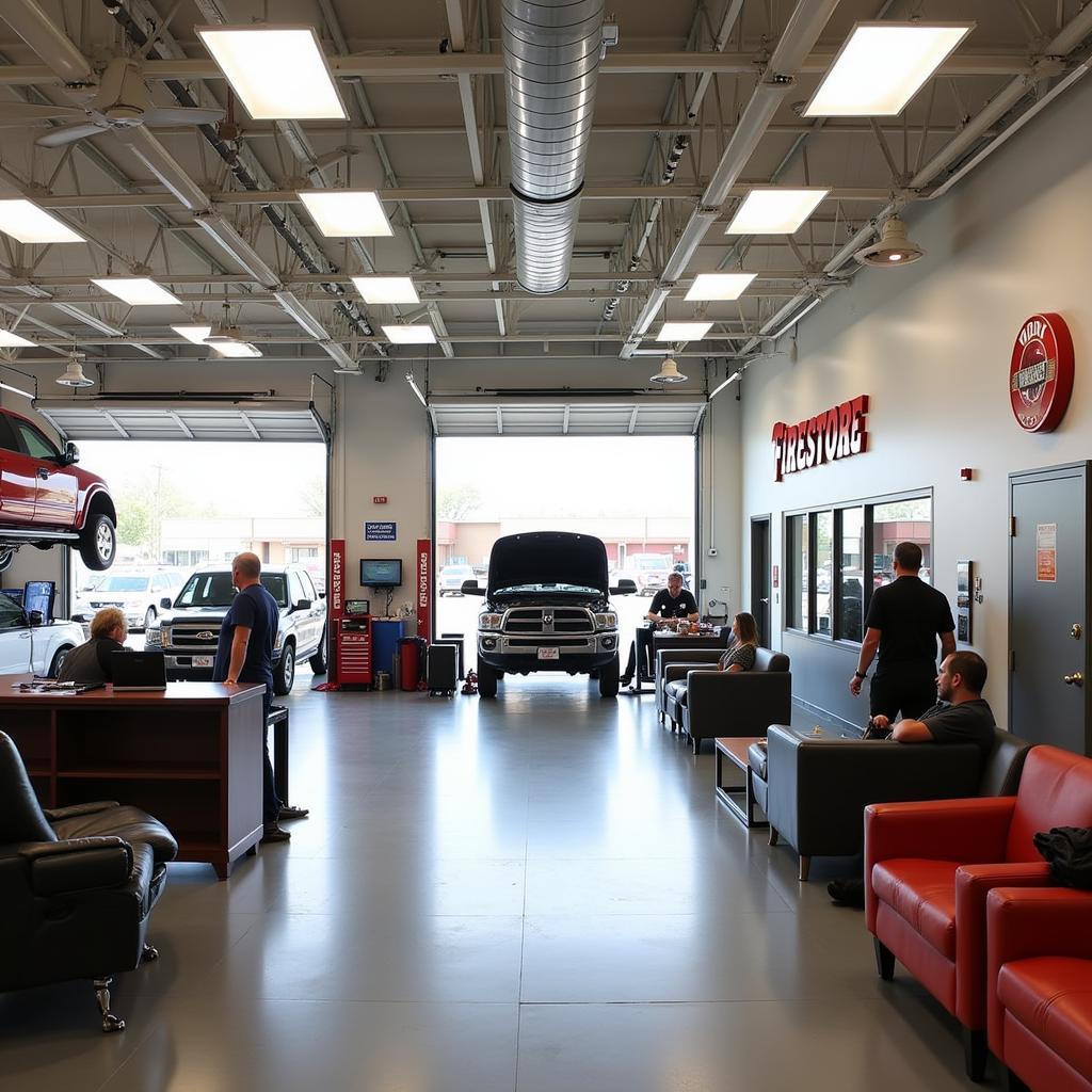 Inside a Firestone auto service center