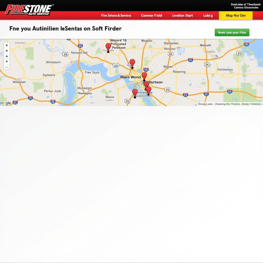 Using the Firestone Auto Service Location Finder