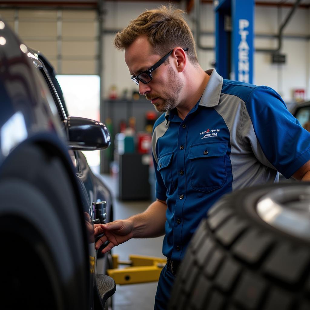 Flynn's Tire & Auto Service Technician at Work