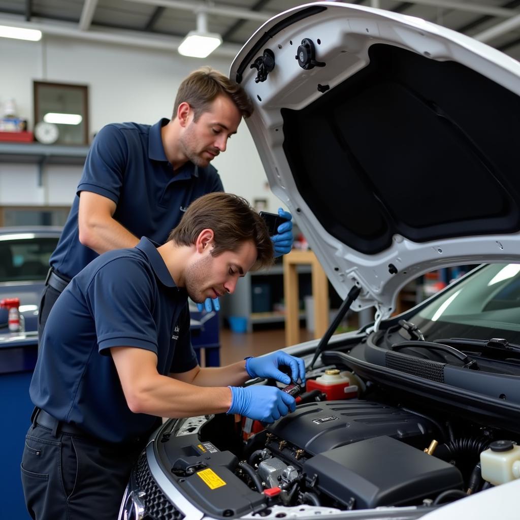 Folsom Auto Mechanic Working on a Car