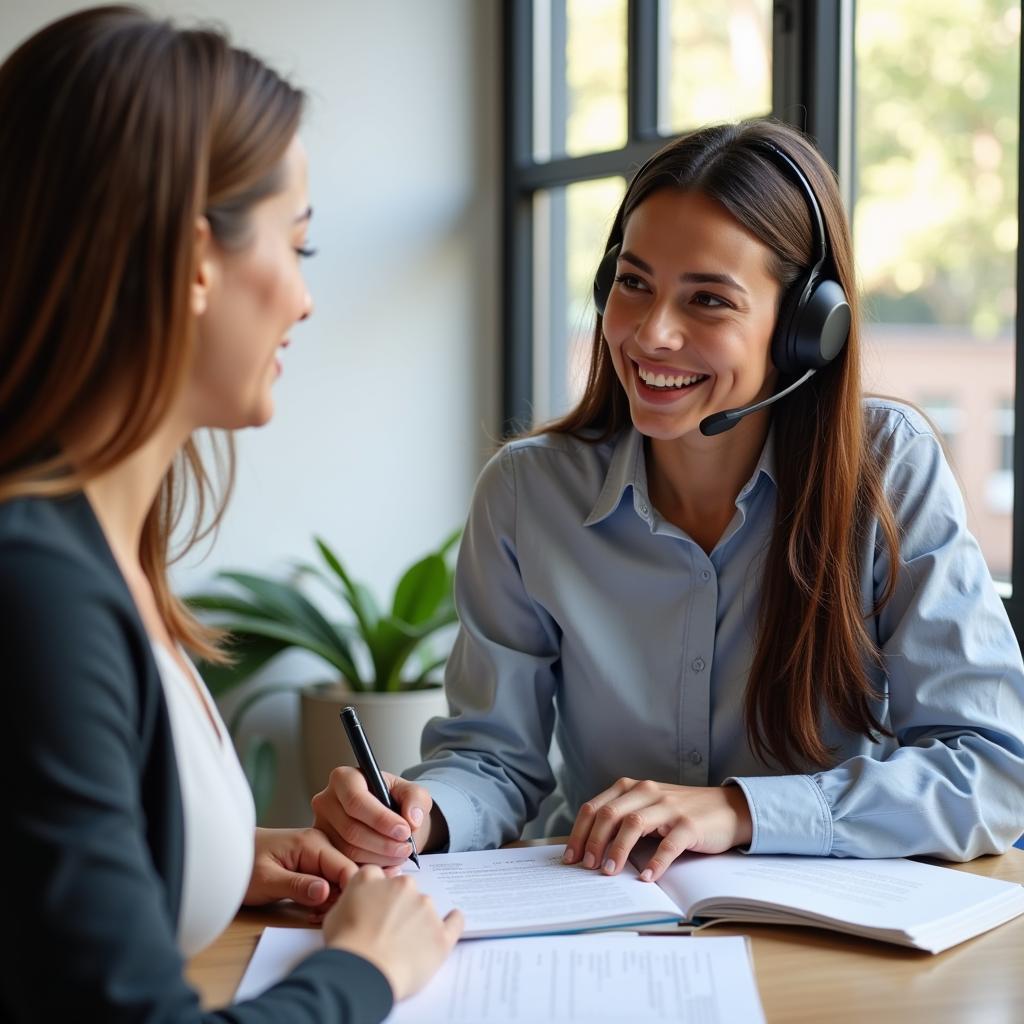 Footework Customer Service Representative Assisting a Client