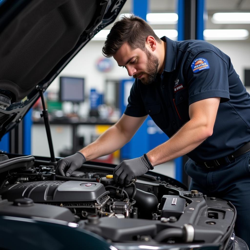 Ford Wayne Auto Service Westland Technician Working