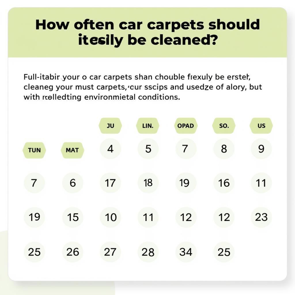 Recommended frequency of car carpet cleaning