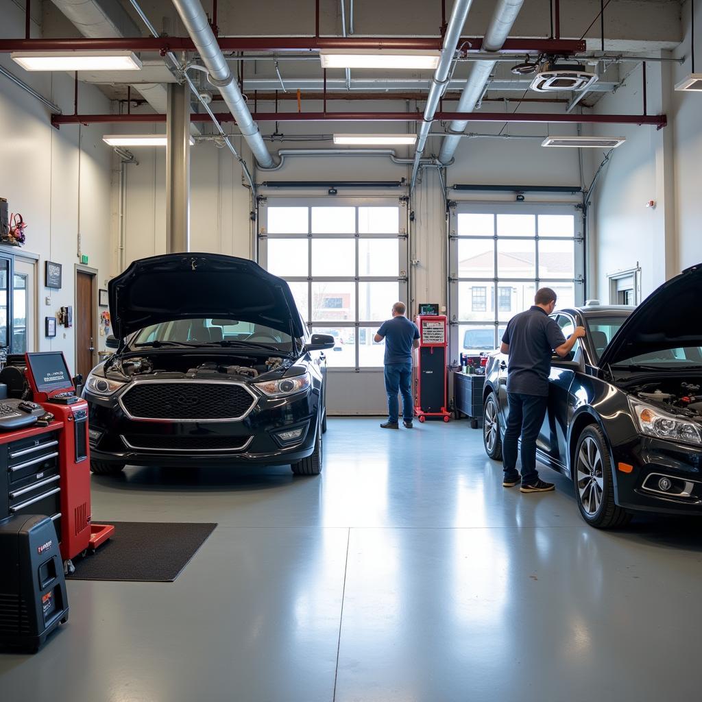 Interior of a Germantown Auto Repair Shop