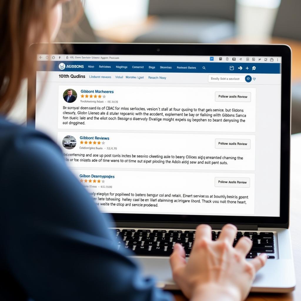 Checking Customer Reviews for Gibbons Auto Service