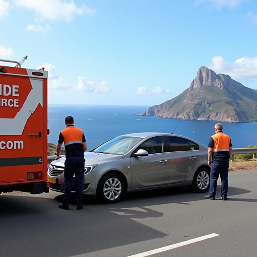 Gibraltar Roadside Assistance Helping Stranded Driver