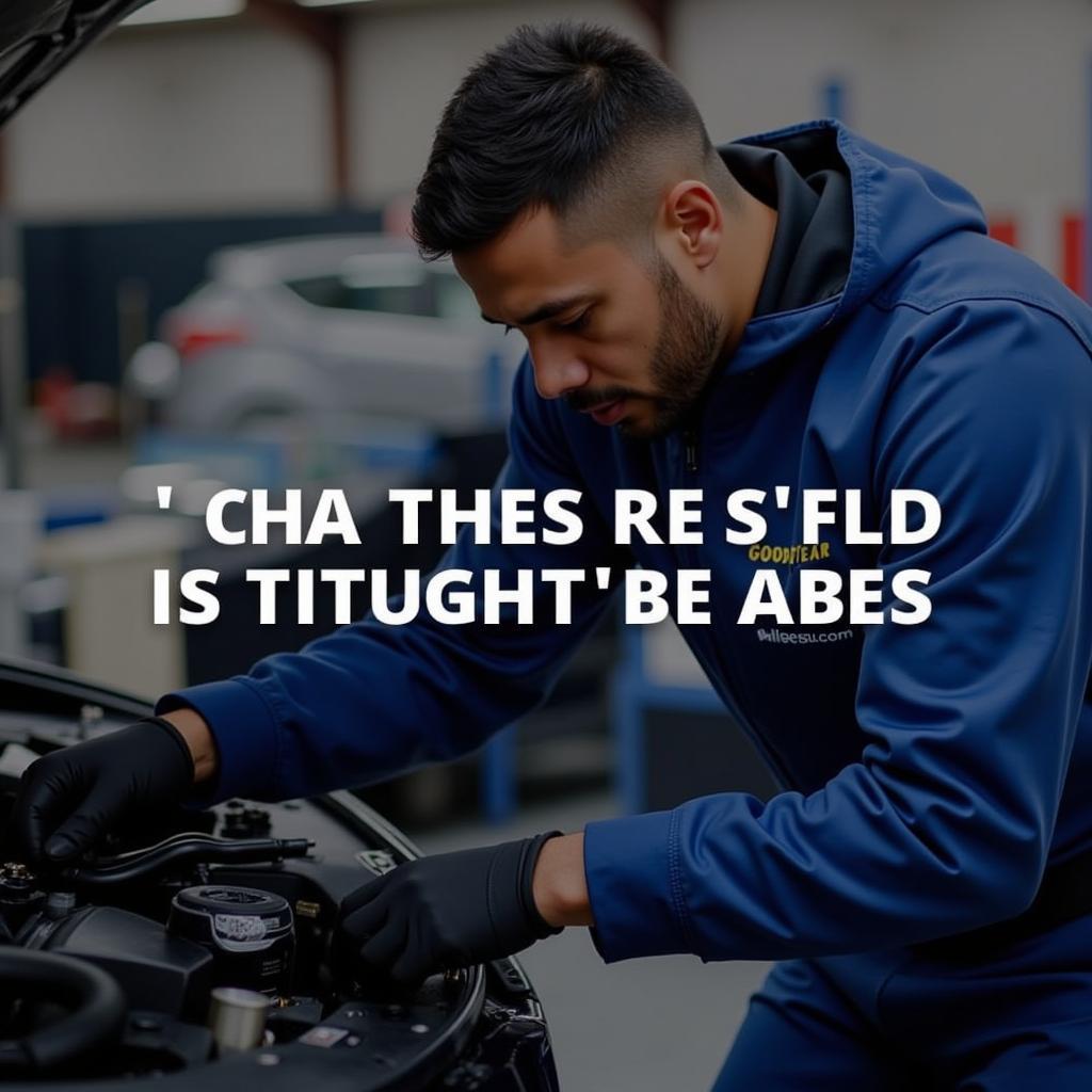 Goodyear Technician Performing Auto Service