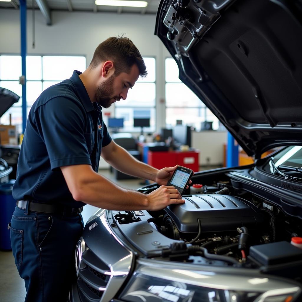 Certified Technician Working on a Car in Grants Pass