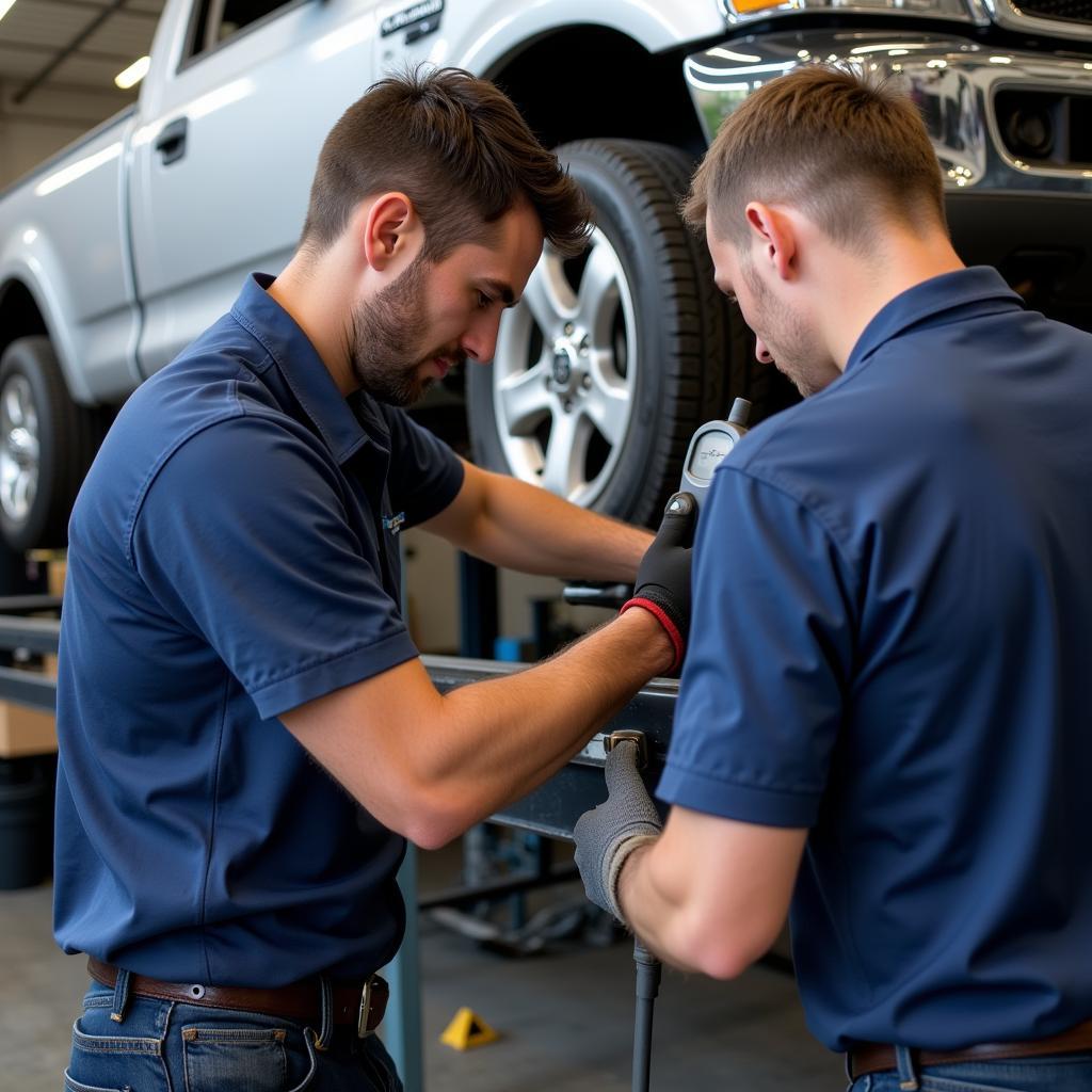 HJA Auto Service Technicians Performing Maintenance