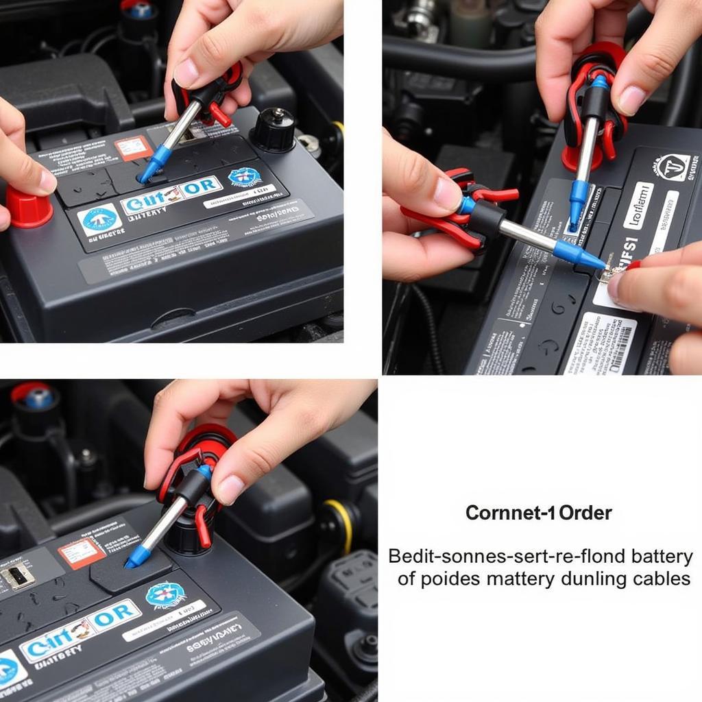 Installing a new car battery in a vehicle